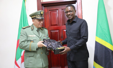 ​WAZIRI WA ULINZI NA JESHI LA KUJENGA TAIFA AKUTANA NA UJUMBE WA JESHI LA JAMHURI YA ALGERIA
